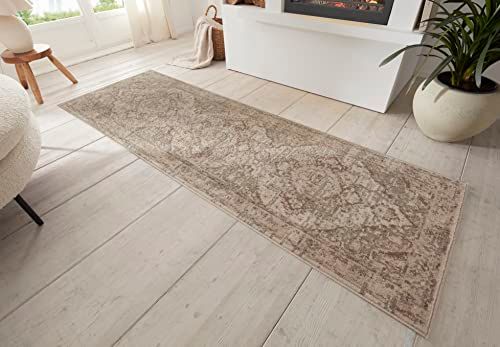 Hanse Home Zand vintage tapijt - crèmebruin - 80 x 200 cm