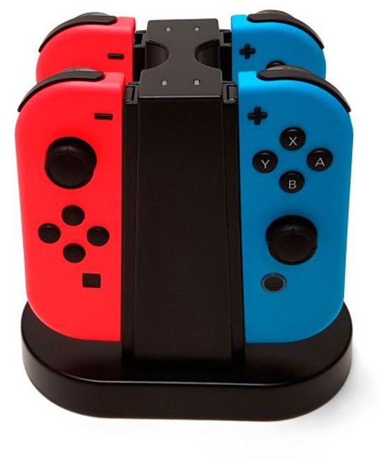 Bigben - Oplaadstation - Quad Charger 4 Joy-Con - Zwart - Nintendo Switch