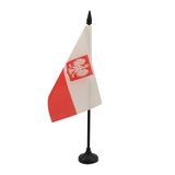 AZ FLAG Tafelvlag Polen met adelaar 15x10 cm Polyester 100D Plastic Voet