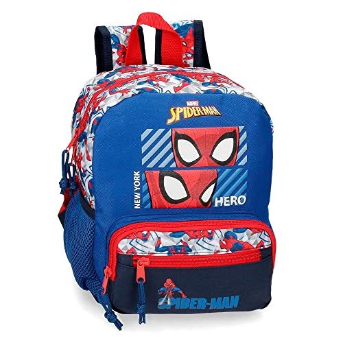 Marvel Spiderman Hero schoolrugzak, blauw, 23 x 28 x 10 cm, polyester, 6,44 l