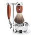 Mühle MLE - 4-delige scheerset koninginnen Dachshaar / Mach3® - VIVO Serie - Pflaumenholz klauw
