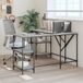 Maison Exclusive - Bureau, gris Sonoma, 139x139x75 cm, panneau de particules