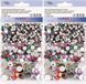 Glorex Hobby Plak/strass steentjes - 1200x - Gekleurd - Rond - Kunststof