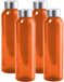 Merkloos / Sans marque AQUAMAN Waterfles/drinkfles - 4x - glas - Oranje - met RVS dop - 500 ml - Sportfles - Bidon