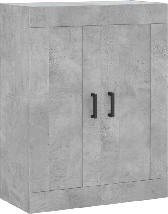 vidaXL Wandkast 69,5x34x90 cm bewerkt hout betongrijs