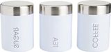 Unyqoos Boîtes à thé et à café avec sucrier bleu clair - set de 3