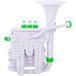 Nuvo jHorn blanc avec passepoil vert, taille unique
