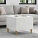 Maison Exclusive - Table basse, blanc laqué, 50 x 49 x 40 cm, panneau de particules
