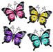 Set de 4 papillons métalliques pour décoration murale