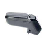 RATI Armster 2 armleuningen, compatibel met Renault Twingo 2014/Smart ForTwo & ForFour2014-19/Smart EQ 2017-24, zwart, veganistisch leer