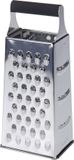 Merkloos Rasp 4-zijdig met soft-touch handvat 24 cm - Zilver - RVS
