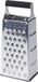 Merkloos Rasp 4-zijdig met soft-touch handvat 24 cm - Zilver - RVS
