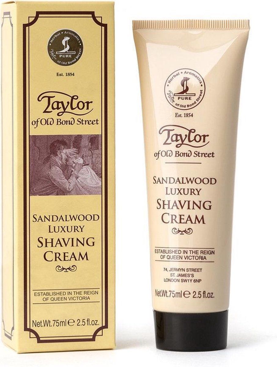 Taylor of Old Bond Street Scheercreme tube Sandelhout – 75ml