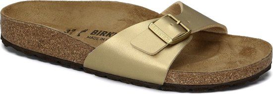 Birkenstock Madrid BF Gold Narrow Dames Slippers - Gold - Maat 39
