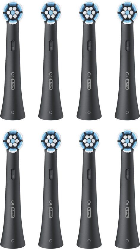 Oral-B iO Gentle Care Opzetborstels - 8 stuks - Zwart/Blauw/Wit