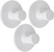 Tendance Plakhaakje rond - 3 stuks - Diameter 4 cm - Zelfklevend - Zink - Wit