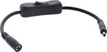 InLine DC verlengkabel met schakelaar | 4,0 x 1,7mm | zwart | 0,20 meter