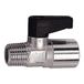 Mini-kogelkraan RIEGLER Mini kogelkraan met draaigreep, messing vernikkeld, R/Rp 3/8 AG/IG, 1 stuk, 103355-371.07