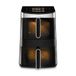 Ufesa Flamingo Duo Heteluchtfriteuse, Dubbele Lade, Capaciteit 11,5L, 8 Vooraf Ingestelde Programma’s, Digitaal Touchscreen, DualZone Heat, 2500W, Verticaal, 50–220ºC, Air Pulse 360º, Venster met Lich