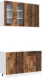 vidaXL Keukenblok KALMAR 4-delig Oud Hout