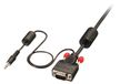Lindy 37300 video kabel adapter 3 m VGA (D-Sub) + 3.5mm Zwart