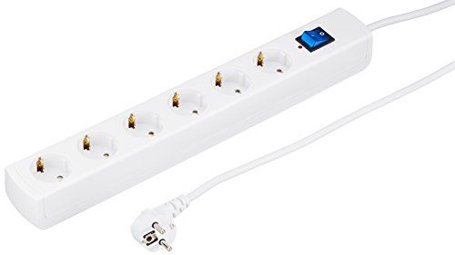 Kopp 233202008 Stekkerdoos - 6-voudig - Overspanningsbeveiliging - 1.4 m - Wit