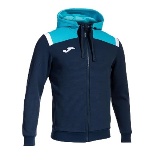 Joma Heren Toledo Hooded Sweatshirt - Neon Turquoise Navy - XXS