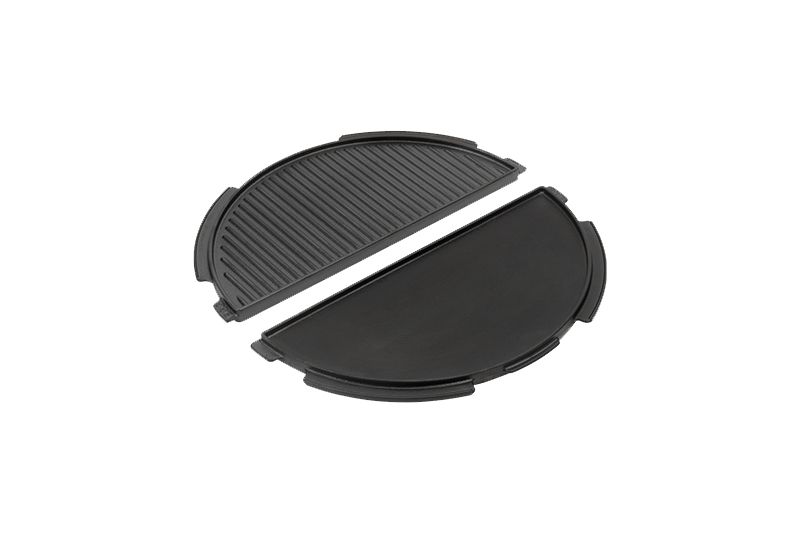 Big Green Egg - Half Round Cast Iron Griddle - Plancha - Black
