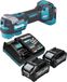 Makita TM 001 GM201 Outil multifonction sans fil 40 V max. Starlock Max sans balai + 2x batterie rechargeable 4,0 Ah + chargeur