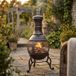 Home Discount® Terrasverwarming, tuinhaard, grill, van staal, zwart en antiek goud