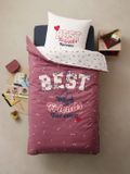 Vertbaudet Set dekbedhoes + kussensloop kind BFF ecru