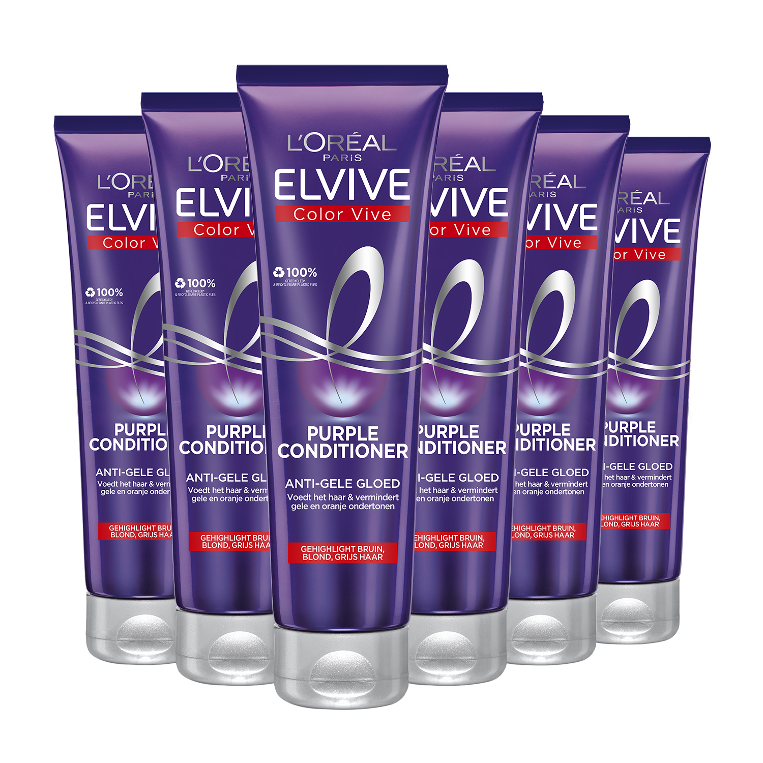 L'Oréal Elvive Color Vive Purple Conditioner - 6 x 150 ml - Voordeelverpakking