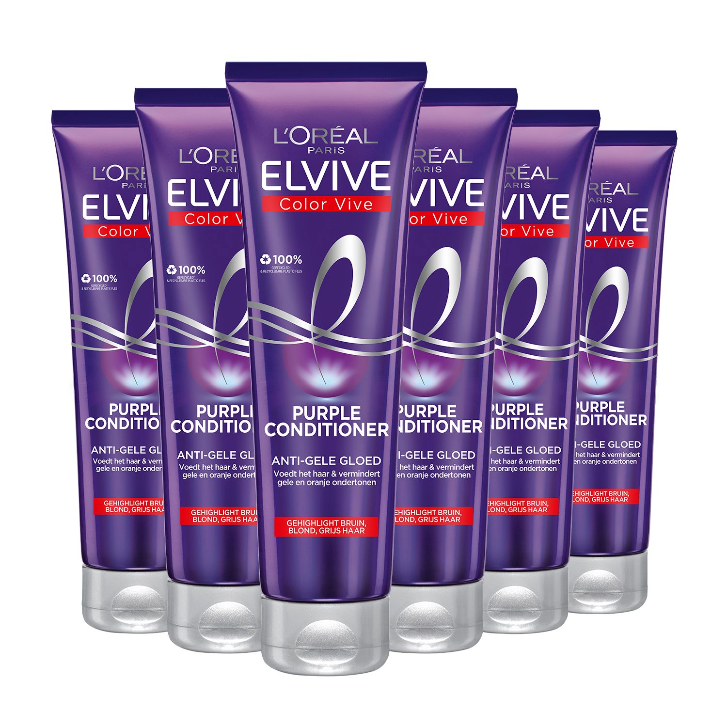 L'Oréal Elvive Color Vive Purple Conditioner - 6 x 150ml