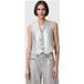 AllSaints Andrea Gilet Argent Métallique