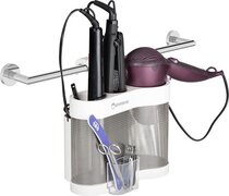 Erreke Föhn Houder, Krultang en Haar Stijltangen Houder, Hittebestendig, Haaraccessoires Wand Organiser voor Thuis en Professioneel Gebruik, Wit