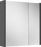 Saniclass Prime Armoire à miroir - 60x63x16cm - panneaux latéraux inclus - anthracite mat