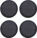 Novaliv 4x assiettes ardoise I rond I 33x0,5 cm I set de présentation sushi assiette de service assiette en pierre noire assiette ronde planche à fromage assiette ronde
