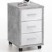 FMD Rolcontainer Diego 2 - Betonkleurig/Hoogglans Wit