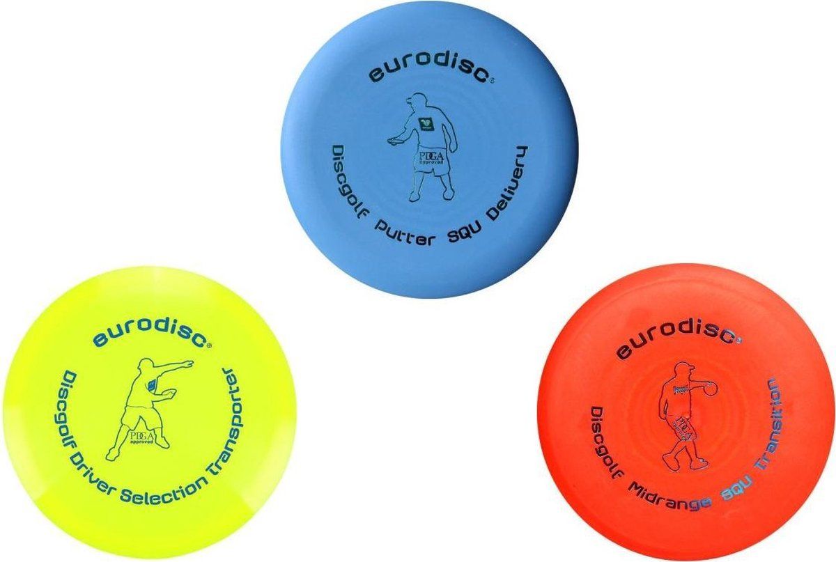 Eurodisc Disc Golf Frisbee Startset - 3 Stuks - 20 cm - Oranje