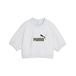 PUMA Essentials Elevated Nr. 1 Logo Sweatshirt ample pour femmes L, White Glow Heather