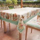 PETTI Artigiani Italiani - Paastafelkleed Vlekbestendig Rechthoekig 140x180 cm 6 Personen, Keukentafelkleed van Microvezel, Design Dolly Konijntjes, 100% Made in Italy