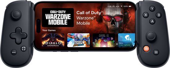Backbone One Mobile Gaming Controller - Lightning - Black - iPhone (Excluding iPhone 15 Series) - 2nd Gen