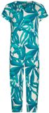 Pastunette Premium - Pyjama - Emerald Oasis - Viscose - Turquoise/Ecru - Maat 52