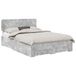 vidaXL Bedframe with Drawer, Concrete Grey, 150 x 200 cm, Engineered Wood