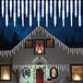 Guirlande lumineuse cristal de glace, 320 LED, 20 cristaux de glace, 4 mètres, lumière blanc froid, fonction minuterie, IP65 (étanche)