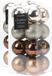 Christmas Decoration Koopman International 32x stuks kerstballen mix herfstkleuren glans/mat/glitter kunststof diameter 5 cm
