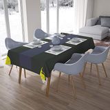 Bonamaison Tafelkleed, Anti-Mold, Sneldrogend, Waterdicht, 100% Polyester Tafellaken, Neon Geel, Rook, 140 x 200 Cm
