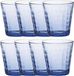 Duralex Prisme bleu 220 ml - 24x Verres à boire/verres à eau - Verres à café/thé