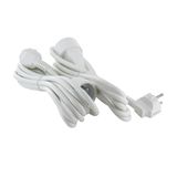 Chacon 2 x verlengkabel HO5VVF 3 x 1,5 mm2-3 m, wit (FR)