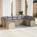 Maison Exclusive - Set de 9 bancs de jardin, beige et gris clair, en polyrotin